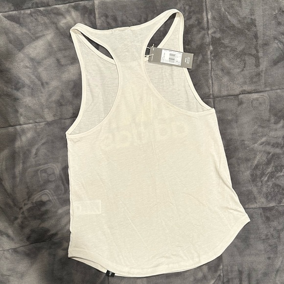 NWT Adidas Floral Ess Tank beige gray Small S - Picture 7 of 11